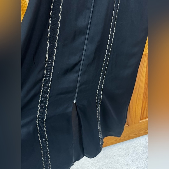 Abaya Black Gold Size 56 (2X-3X) Long Sleeve Maxi Lightweight Islamic Dress NEW - Picture 10 of 10
